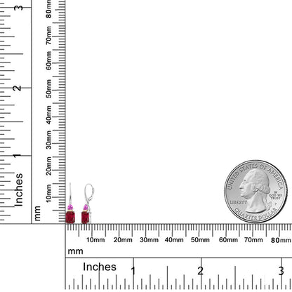 6.2カラット シンセティック ルビー ピアス シンセティック ピンクサファイア シルバー925 ＆10金 イエローゴールド K10 7月 誕生石