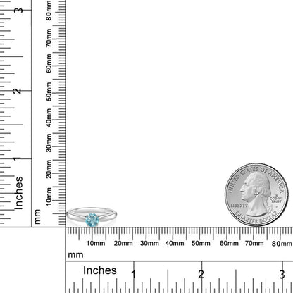 0.85カラット 天然石 ブルージルコン リング 指輪 10金 ホワイトゴールド K10