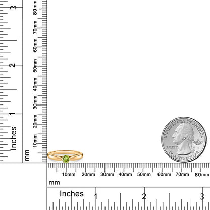 0.21カラット 天然石 ペリドット リング 指輪 10金 イエローゴールド K10 8月 誕生石