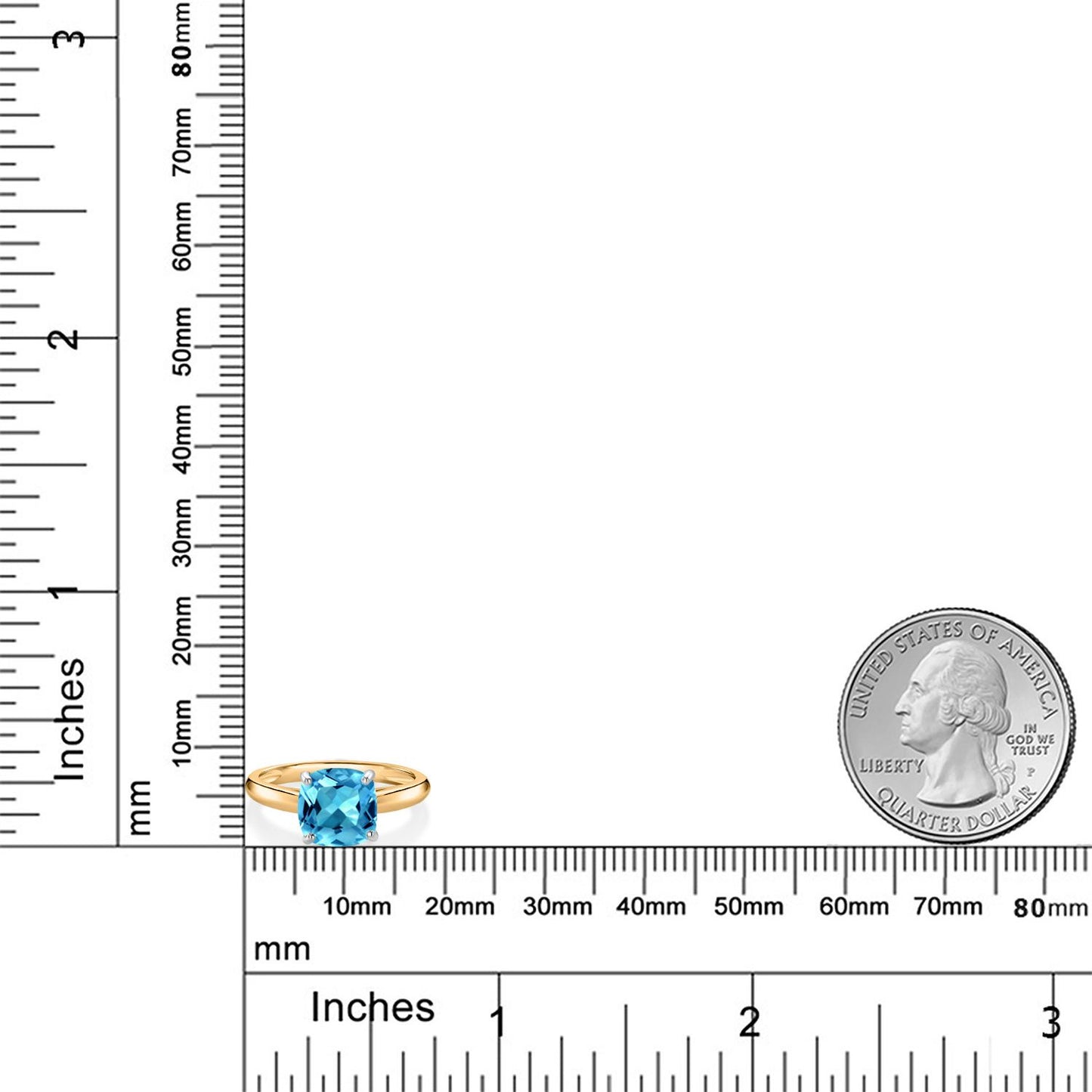2.3カラット  天然 スイスブルートパーズ リング 指輪   10金 ツートンゴールド K10  11月 誕生石