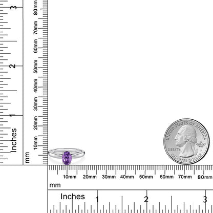 0.75カラット  天然 アメジスト リング 指輪   10金 ホワイトゴールド K10  2月 誕生石