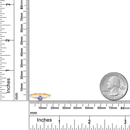 0.39カラット 天然石 タンザナイト リング 指輪 ラボグロウンダイヤモンド 10金 イエローゴールド K10 12月 誕生石