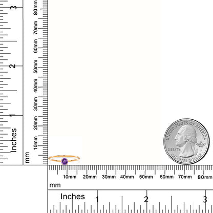 0.16カラット  天然 アメジスト リング 指輪   10金 イエローゴールド K10  2月 誕生石