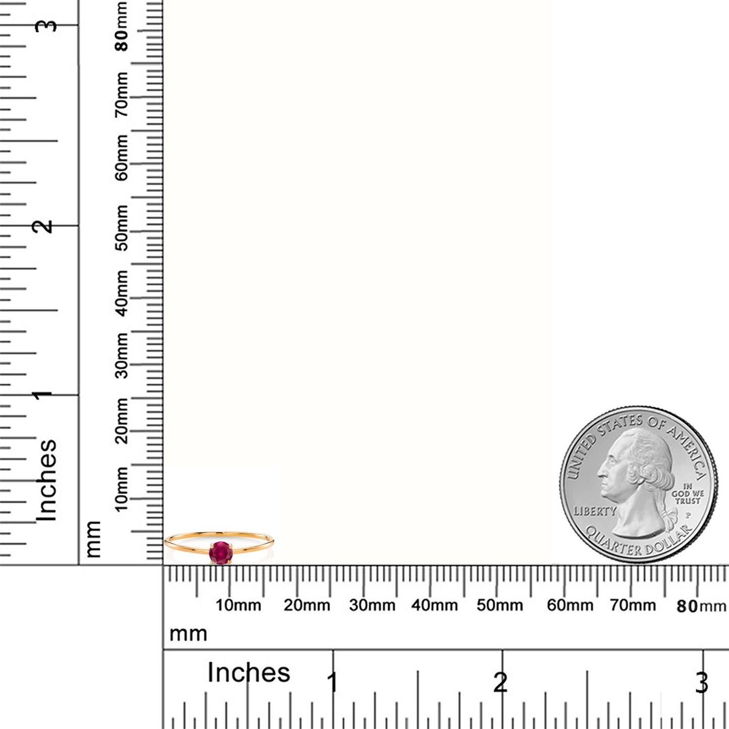 0.25カラット シンセティック ルビー リング 指輪 10金 イエローゴールド K10 7月 誕生石