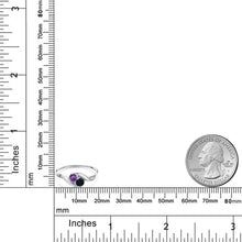 画像をギャラリービューアに読み込む, 0.29カラット  天然 アメジスト リング 指輪  天然 オニキス 10金 ホワイトゴールド K10  2月 誕生石
