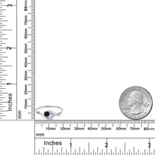 画像をギャラリービューアに読み込む, 0.29カラット  天然 オニキス リング 指輪  モアサナイト 10金 ホワイトゴールド K10  8月 誕生石
