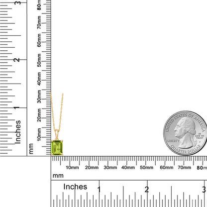 1.6カラット 天然石 ペリドット ネックレス 14金 イエローゴールド K14 8月 誕生石