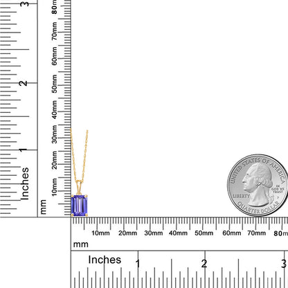 1.9カラット 天然石 タンザナイト ネックレス 14金 イエローゴールド K14 12月 誕生石