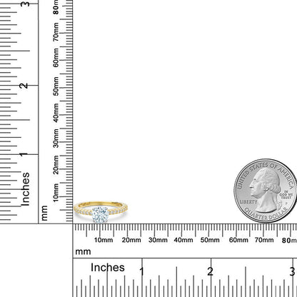 0.91カラット 天然 アクアマリン リング 指輪 ラボグロウンダイヤモンド 14金 ツートンゴールド K14 3月 誕生石