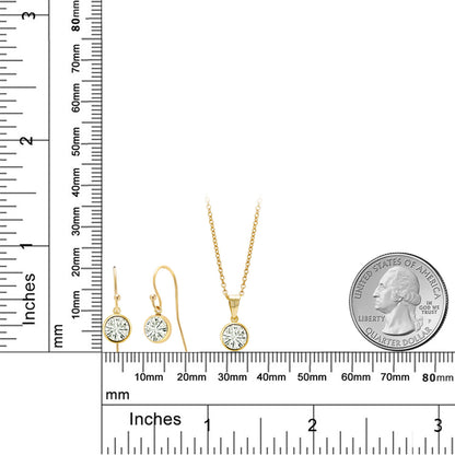 2.4カラット モアサナイト ネックレス ピアス セット Charles & Colvard K14GF