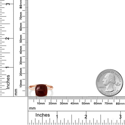 5.55カラット 天然 ガーネット リング 指輪 シルバー925 18金 ピンクゴールド 加工 1月 誕生石