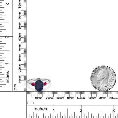 3.31カラット 天然 サファイア リング 指輪 天然 ルビー 14金 ホワイトゴールド K14 9月 誕生石