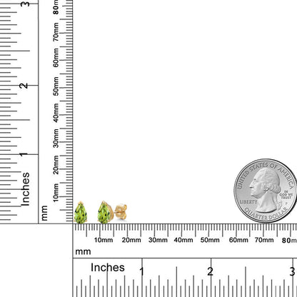 1.37カラット 天然石 ペリドット ピアス 10金 イエローゴールド K10 8月 誕生石