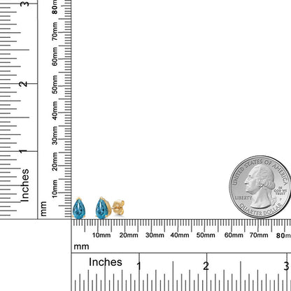 1.54カラット 天然 ロンドンブルートパーズ ピアス 10金 イエローゴールド K10 11月 誕生石