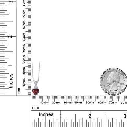 1.03カラット 天然 ガーネット ネックレス ラボグロウンダイヤモンド 14金 ホワイトゴールド K14 1月 誕生石