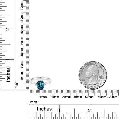 1.34カラット 天然 ロンドンブルートパーズ リング 指輪 天然 トパーズ シルバー925 11月 誕生石