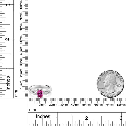 0.9カラット  シンセティック ピンクサファイア リング 指輪   シルバー925  9月 誕生石
