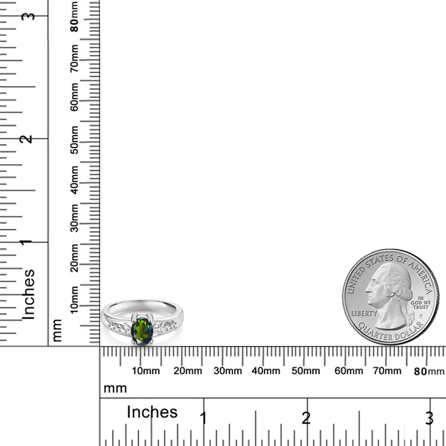 0.8カラット  天然 ミスティックトパーズ  リング 指輪   シルバー925  11月 誕生石