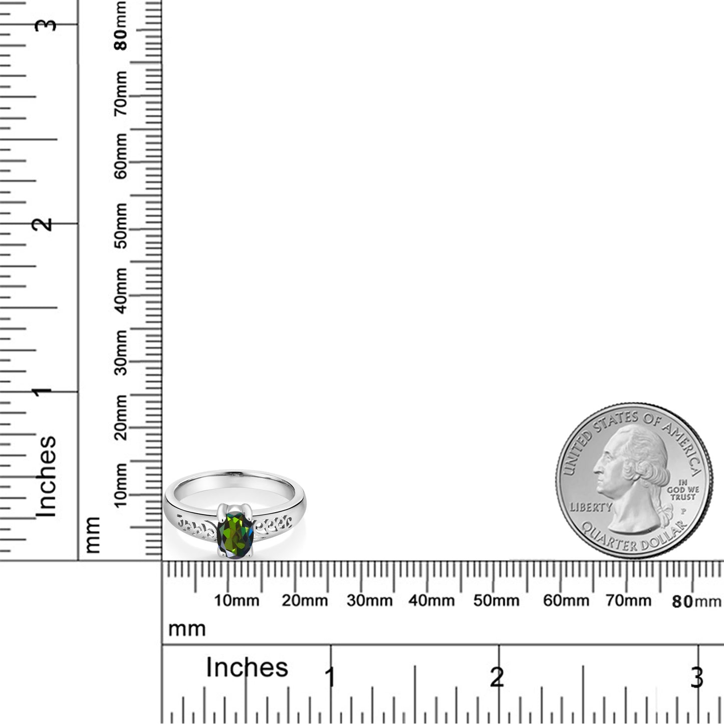 0.8カラット  天然 ミスティックトパーズ  リング 指輪   シルバー925  11月 誕生石