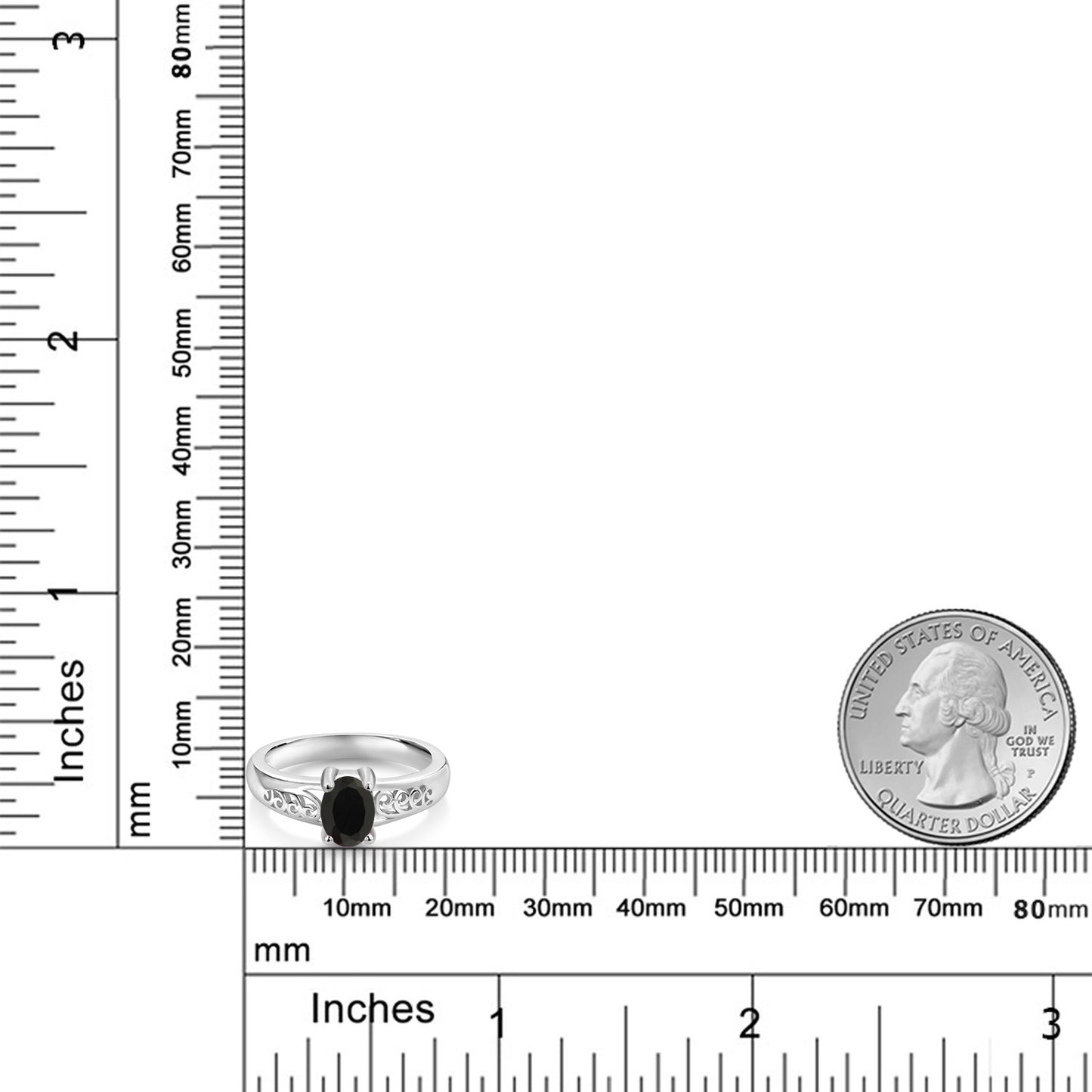 0.7カラット  天然 オニキス リング 指輪   シルバー925  8月 誕生石