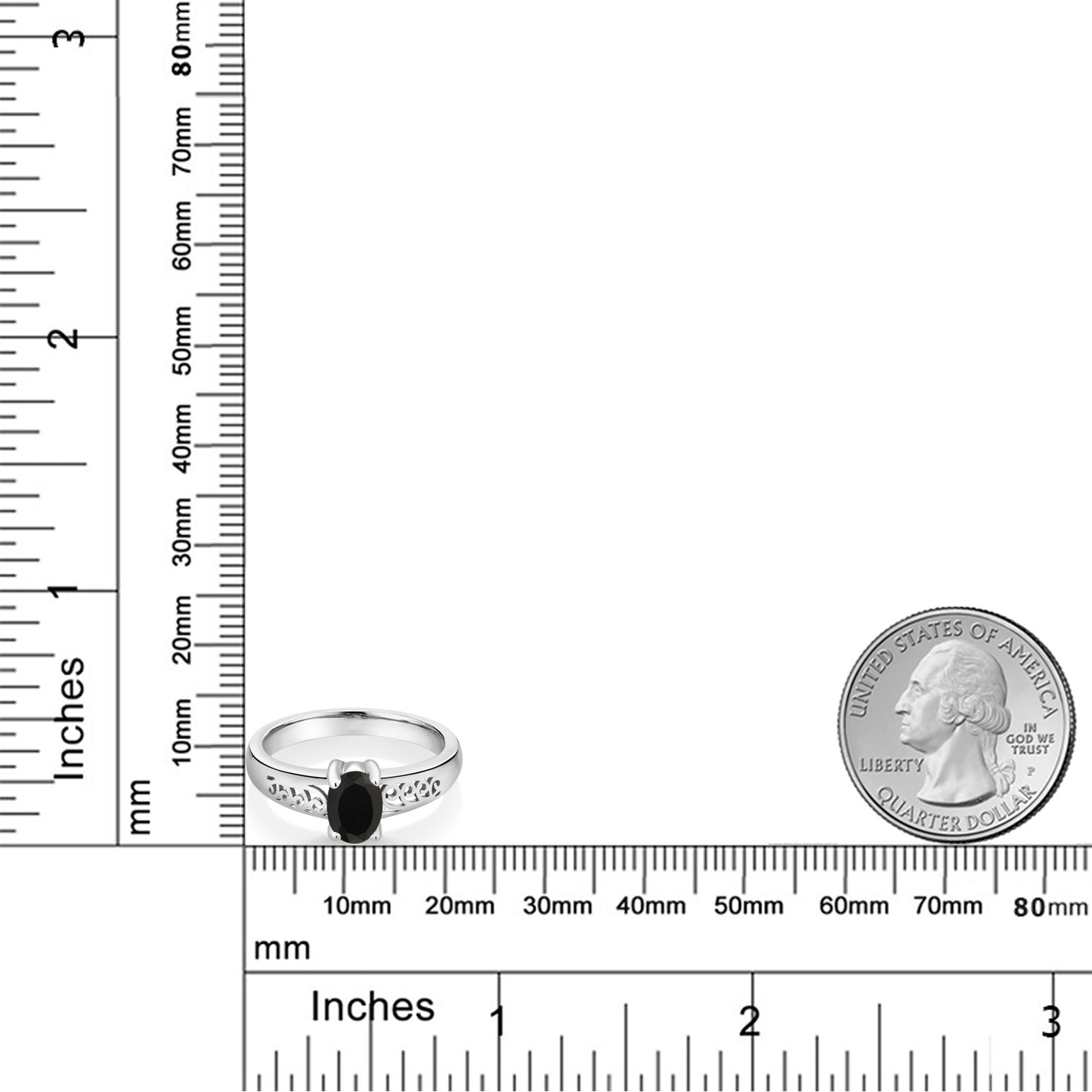 0.7カラット  天然 オニキス リング 指輪   シルバー925  8月 誕生石