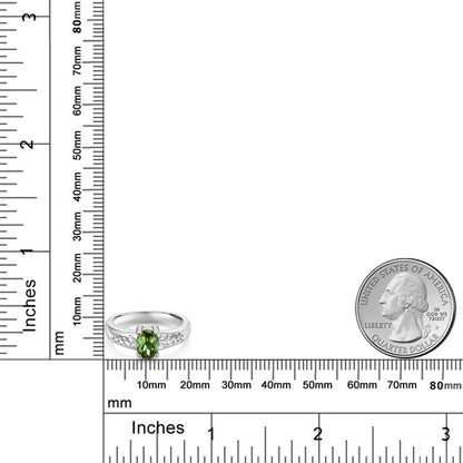 0.7カラット 天然 グリーントルマリン リング 指輪 シルバー925 10月 誕生石