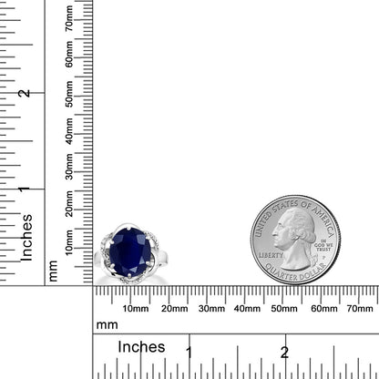 5.67カラット 天然 サファイア リング 指輪 シルバー925 9月 誕生石