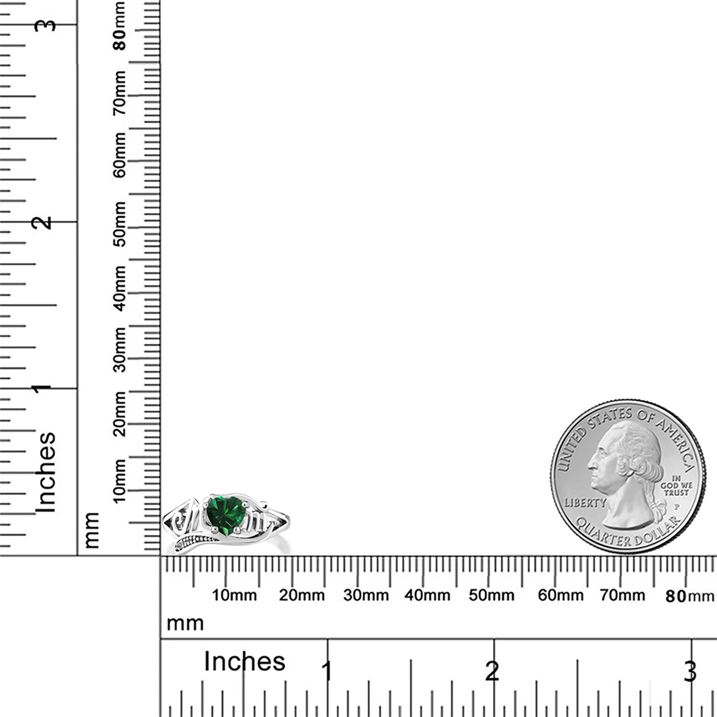0.69カラット  ナノエメラルド リング 指輪  天然 ダイヤモンド シルバー925  5月 誕生石