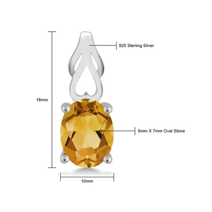 3カラット 天然 シトリン ピアス シルバー925 11月 誕生石