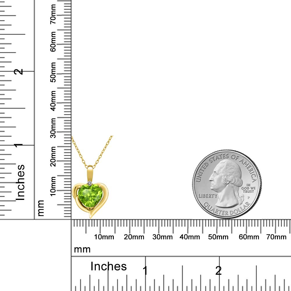 1.52カラット  天然石 ペリドット ネックレス  天然 ダイヤモンド シルバー925 18金 イエローゴールド 加工  8月 誕生石