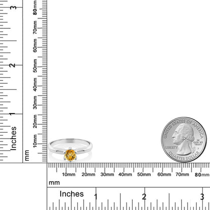 0.45カラット 天然 シトリン リング 指輪 シルバー925 11月 誕生石
