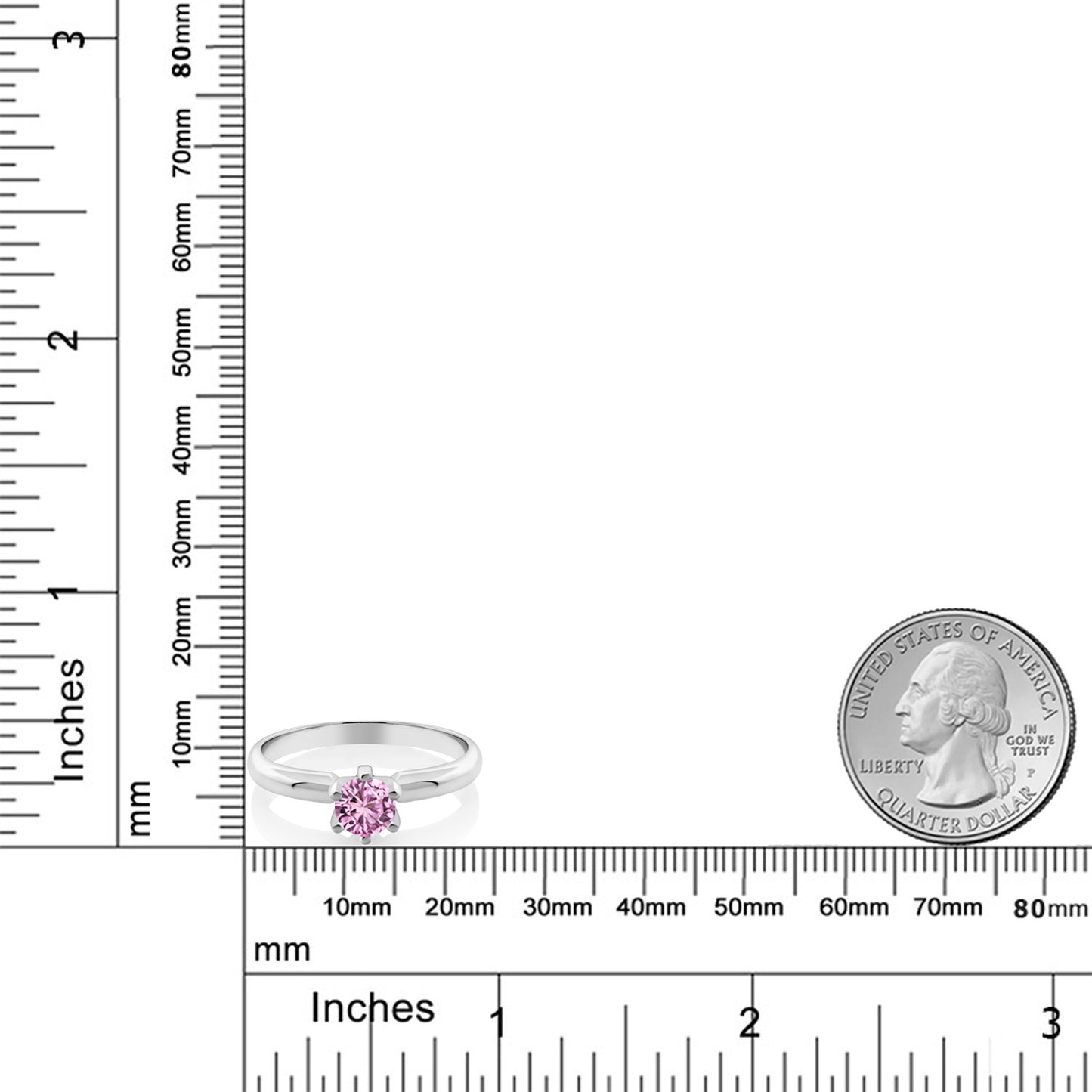 0.55カラット  シンセティック ピンクサファイア リング 指輪   シルバー925  9月 誕生石