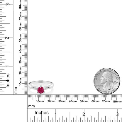 0.55カラット  天然 ルビー リング 指輪   シルバー925  7月 誕生石