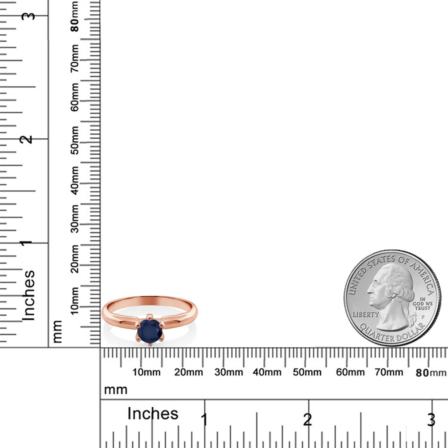 0.6カラット  天然 サファイア リング 指輪   シルバー925 18金 ピンクゴールド 加工  9月 誕生石