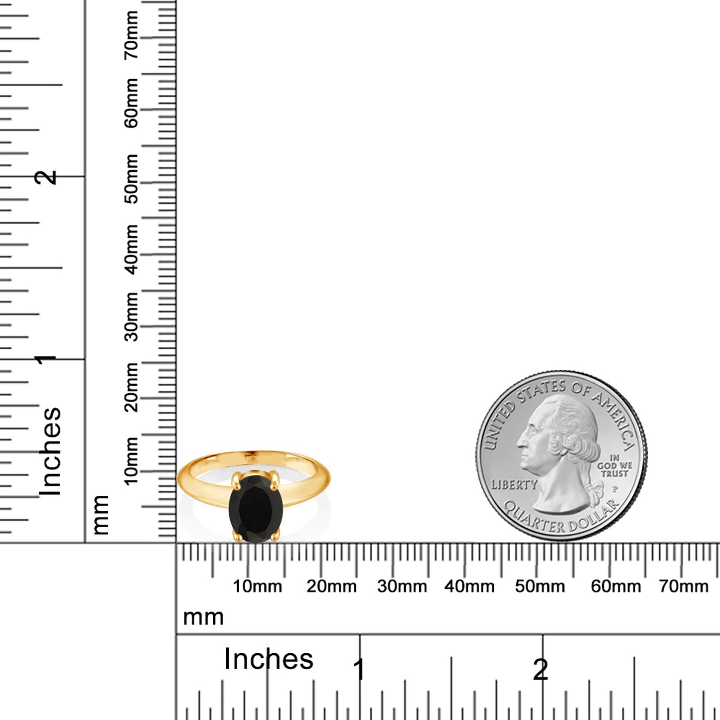 2カラット  天然 オニキス リング 指輪   シルバー925 18金 イエローゴールド 加工  8月 誕生石