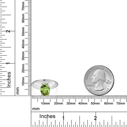 1.35カラット  天然石 ペリドット リング 指輪   シルバー925  8月 誕生石