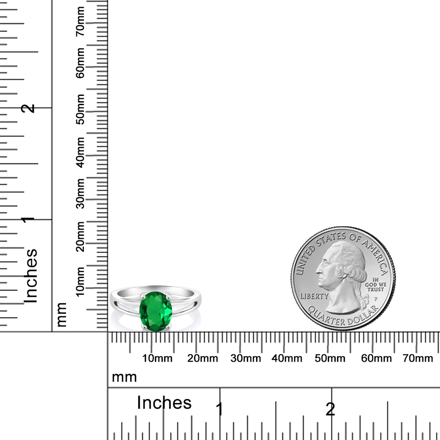 1.5カラット  ナノエメラルド リング 指輪   シルバー925  5月 誕生石