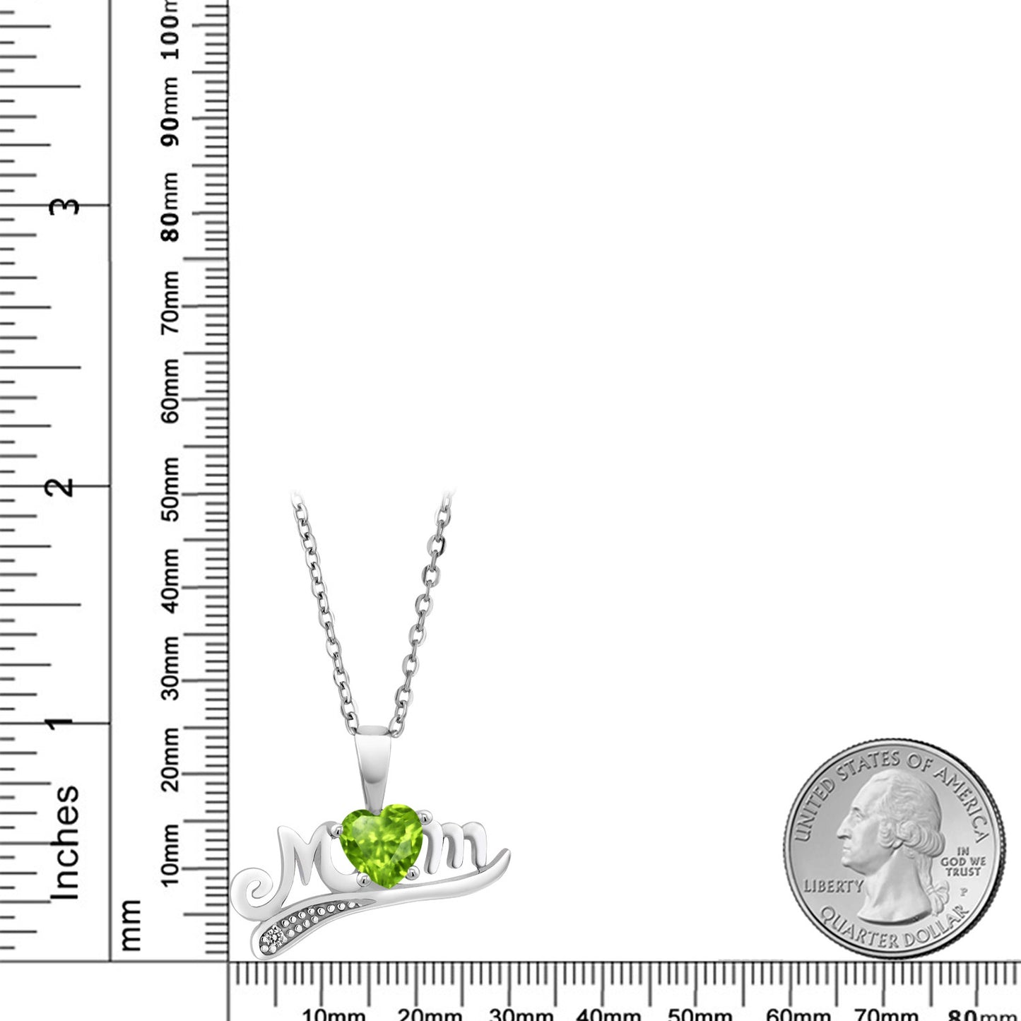 0.51カラット 天然石 ペリドット ネックレス 天然 ダイヤモンド シルバー925 8月 誕生石