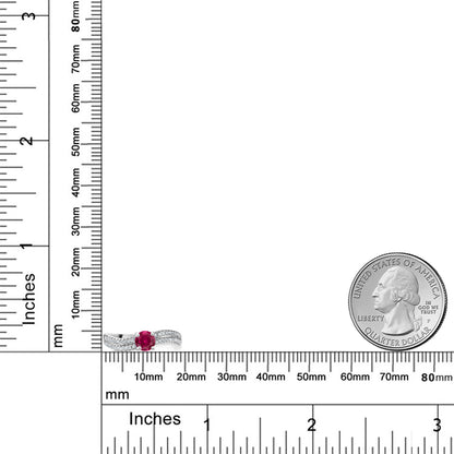 1.38カラット  シンセティック ルビー リング 指輪   シルバー925  7月 誕生石