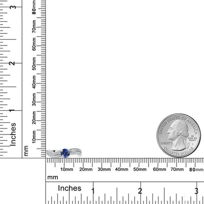 0.98カラット シンセティック サファイア リング 指輪 シルバー925 9月 誕生石