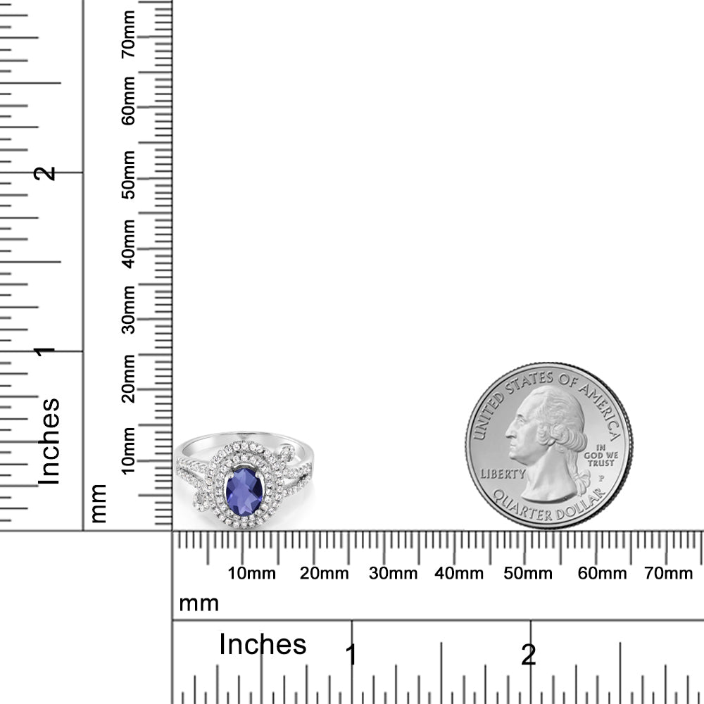 1.9カラット  天然 アイオライト リング 指輪   シルバー925  3月 誕生石