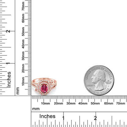 2.1カラット  天然 ピンクトルマリン リング 指輪   シルバー925 18金 ピンクゴールド 加工  10月 誕生石
