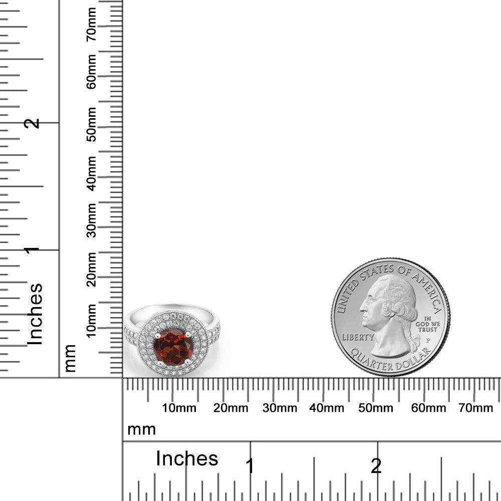 2.76カラット 天然 ガーネット リング 指輪 シルバー925 1月 誕生石