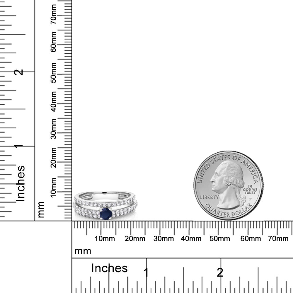 0.82カラット  天然 サファイア リング 指輪   シルバー925  9月 誕生石