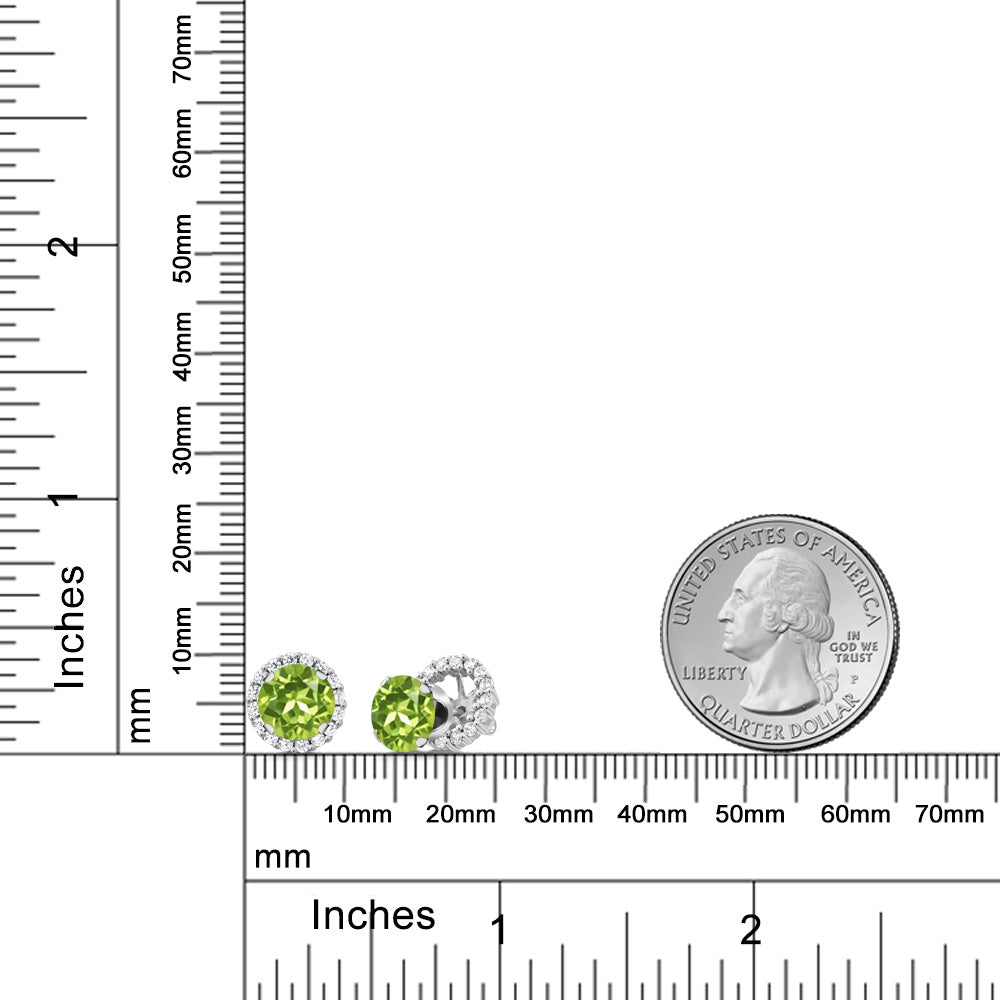 3.14カラット  天然石 ペリドット ピアス   シルバー925 8月 誕生石