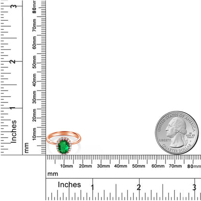 0.8カラット  ナノエメラルド リング 指輪   シルバー925 18金 ピンクゴールド 加工  5月 誕生石