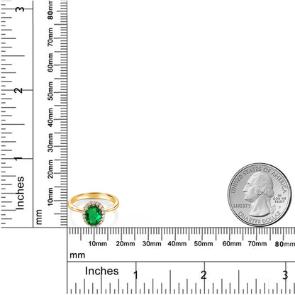 0.8カラット  ナノエメラルド リング 指輪   シルバー925 18金 イエローゴールド 加工  5月 誕生石