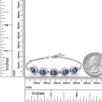 4.79カラット 天然石 タンザナイト ブレスレット シルバー925 12月 誕生石
