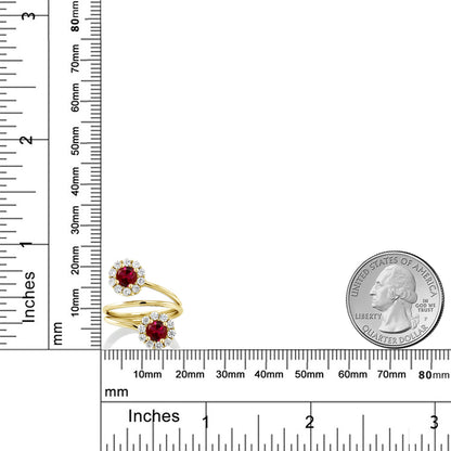 2.6カラット  シンセティック ルビー リング 指輪   シルバー925 18金 イエローゴールド 加工  7月 誕生石