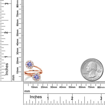 1.52カラット 天然石 タンザナイト リング 指輪 シルバー925 18金 ピンクゴールド 加工 12月 誕生石